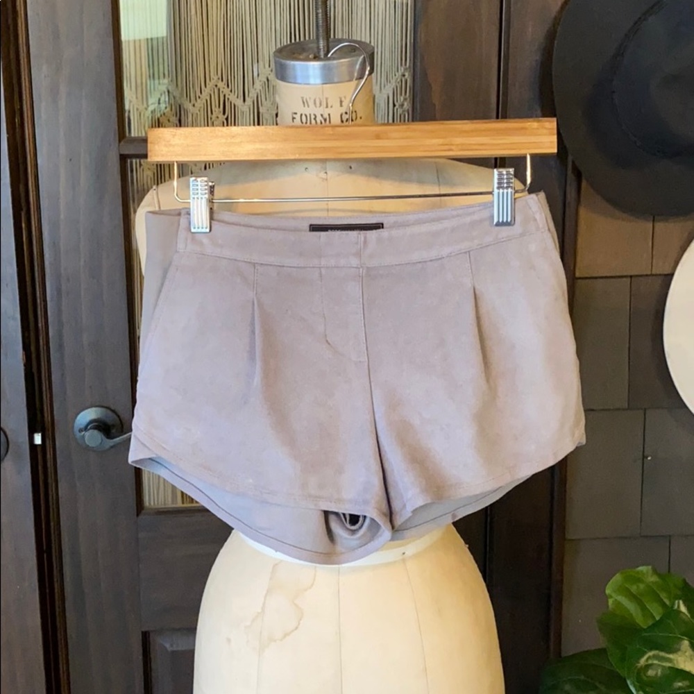 BCBG Suede shorts with pockets
